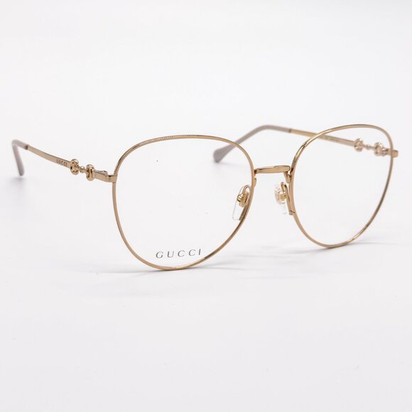 NEW GUCCI GG0880O 004 WOMEN GOLD EYEGLASSES GUCCI - Picture 5 of 11
